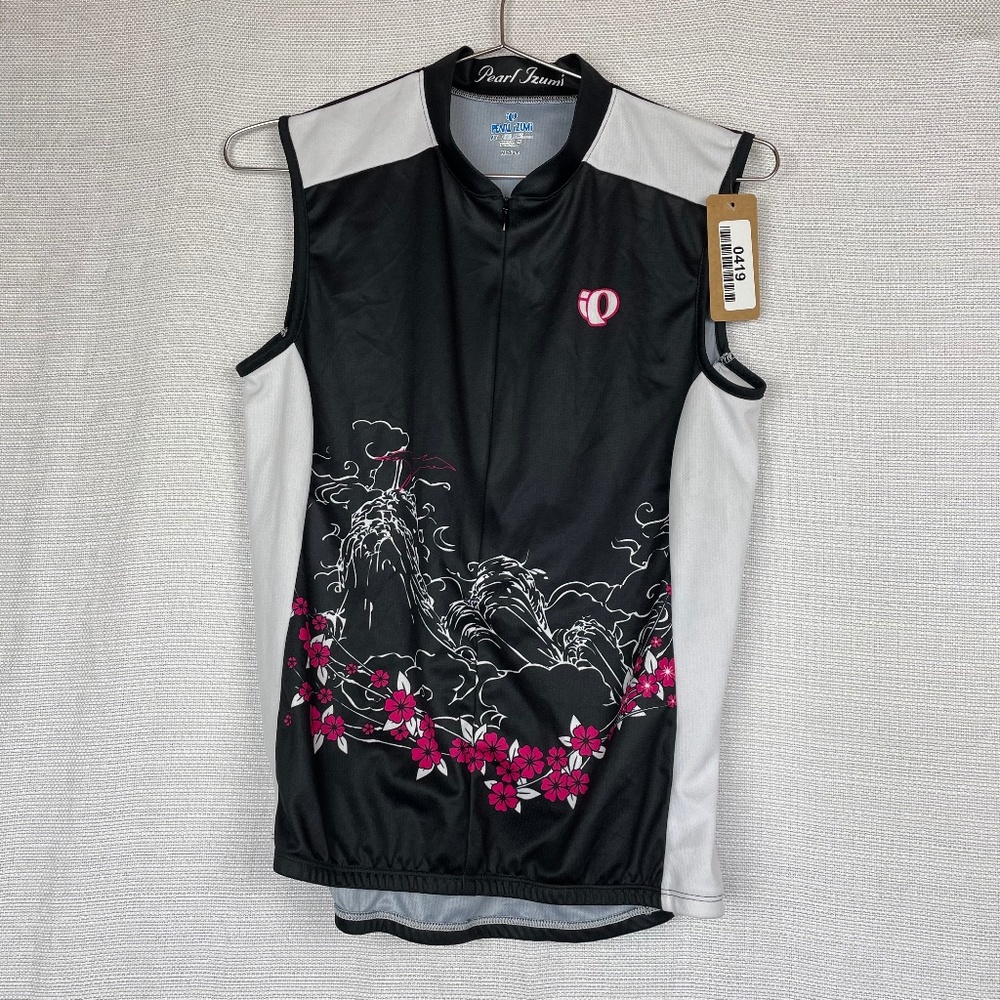 Pearl Izumi Women's Size Medium Black Poly Sleeveless Cycling Top #419